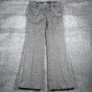 Loft Pants‎ Women's Size 4 Black White Julie Fit Wide Leg Cuffed Silk Blend
